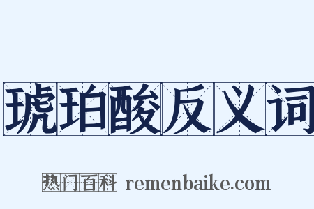 琥珀酸反义词是什么意思的图片